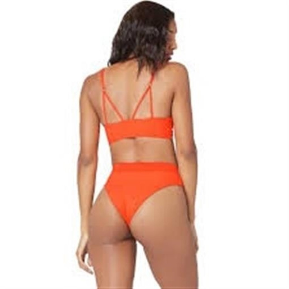NWOT L*Space L BITSY Court Bottom Bikini Swim Orange 125225 - Picture 2 of 2